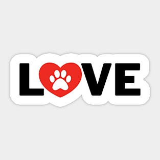 Love & Paws Sticker